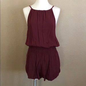 Brandy melville maroon romper 'one size'
